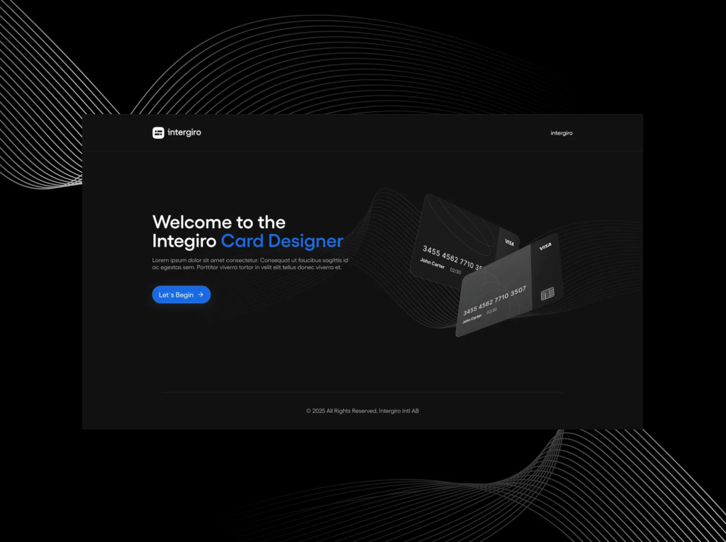 Fintech Card Visual Editor