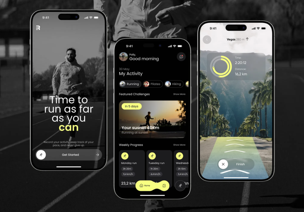 We specialize in designing and developing fitness and activity tracking applications that empower users to take full control of their health and performance. Our solutions integrate real-time GPS tracking, pace monitoring, multi-activity support, and weekly progress analytics into seamless, high-performance mobile experiences. From personalized challenge systems to live workout dashboards, we build fitness platforms that drive daily engagement, increase retention, and scale with your growing user base.